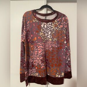 Honeyme Vibrant Patterned Long Sleeve Top